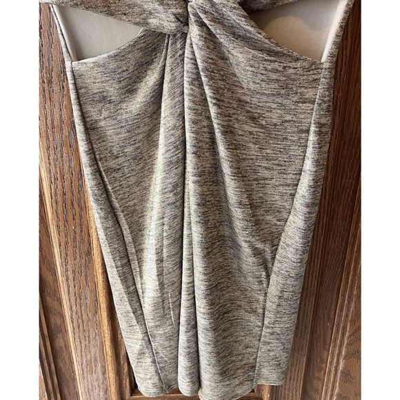 Charlotte‎ Russe Women's Gold Shimmer Lined Cut Out Waist Dress Size S - Picture 5 of 11